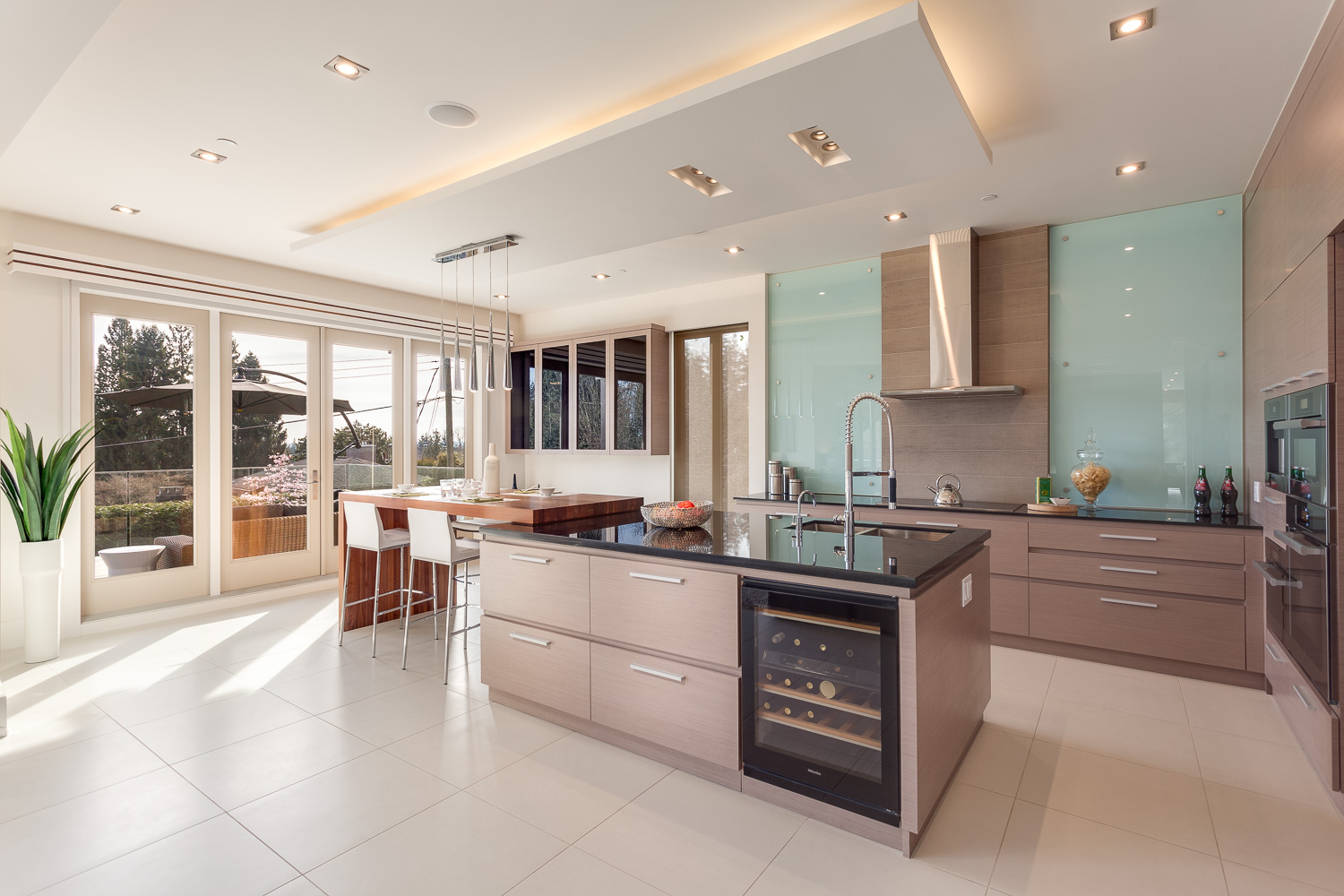 Exterior photographed in warm evening light